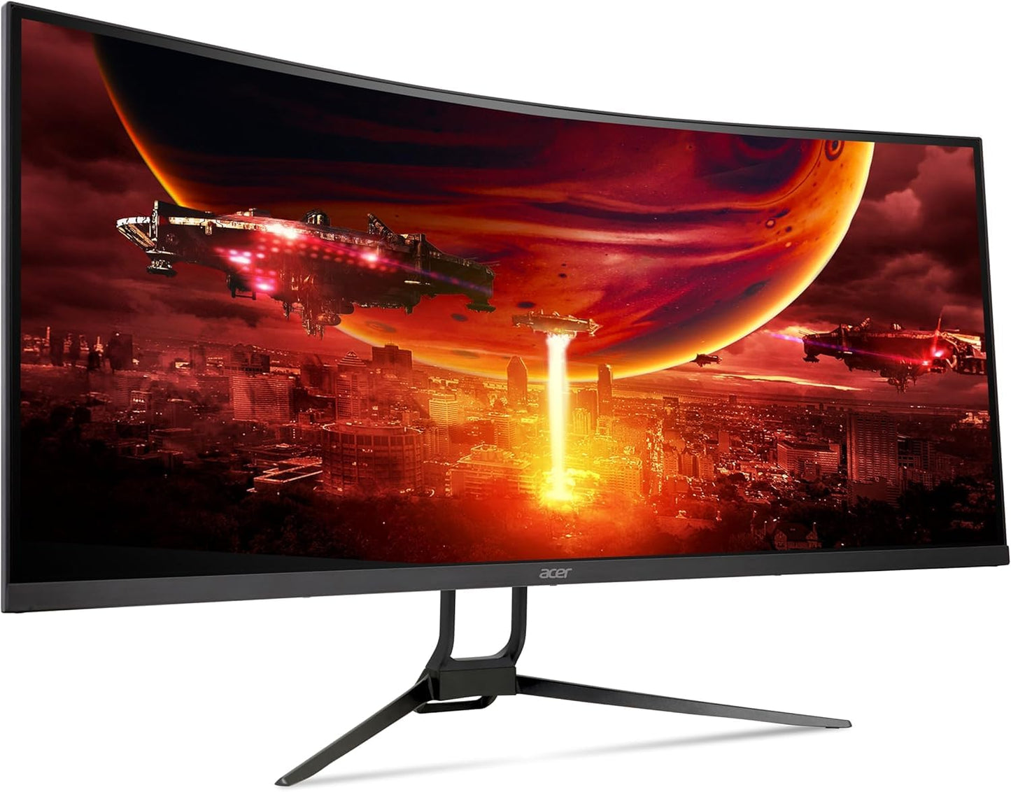Acer Nitro 34 Uwqhd 3440 X 1440 1000R Curved Pc Gaming Monitor | Adaptive-Sync Support (Freesync Compatible) | 100Hz Refresh | 1