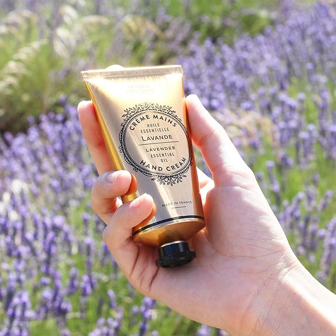 Panier des Sens Lavender Hand Cream - Nourishing Shea Butter Hand Cream for Dry Cracked Hands 97% Natural Ingredients - Dermatologically Tested Hand Lotion for Woman Made in France, 2.5 fl oz