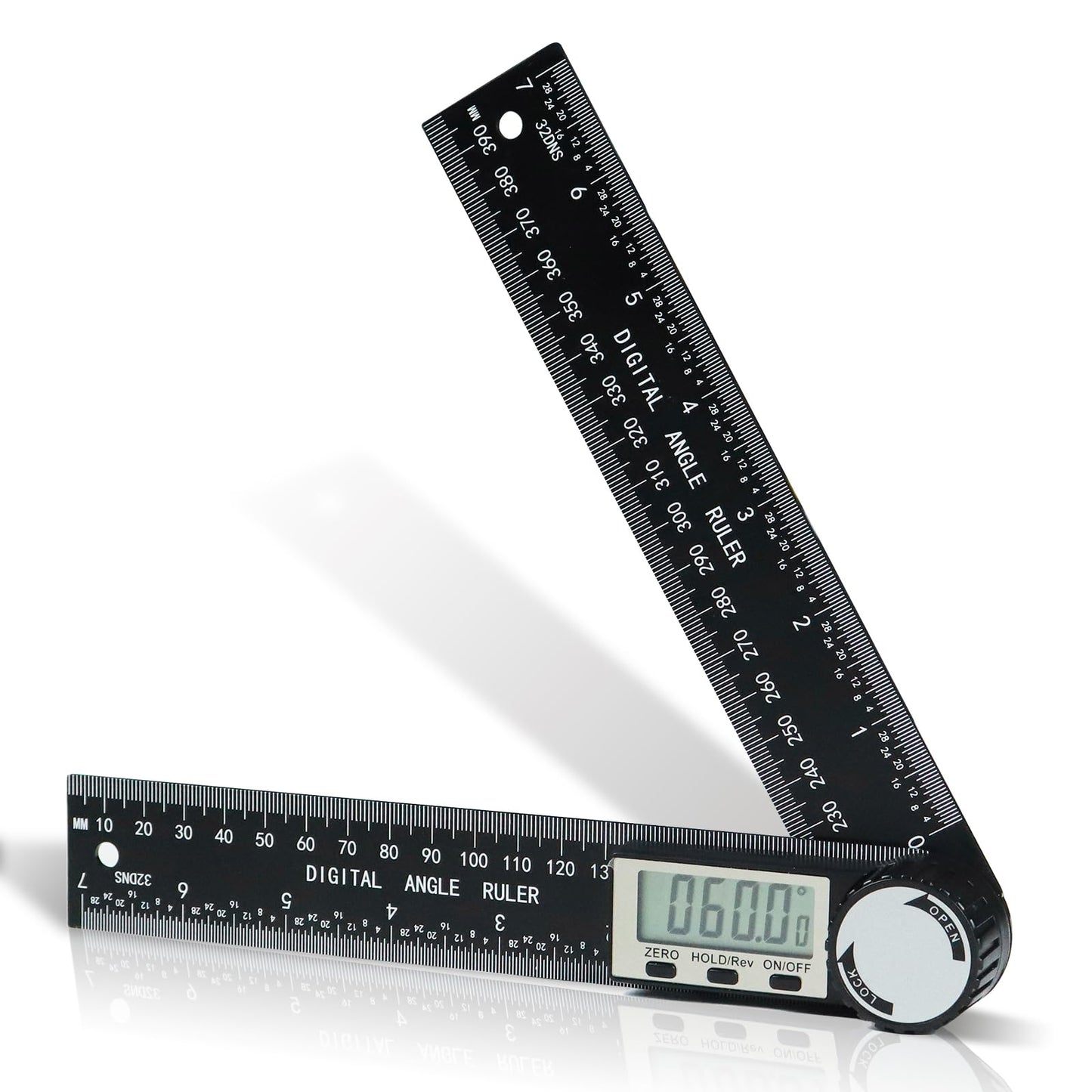 Third Generation Protractor Angle Finder, Digital Angle Ruler with 7inch/200mm, Angle Gauge for Woodworking/Carpenter/Construction Tools(2 Batteries Included) (Enhanced ABS)