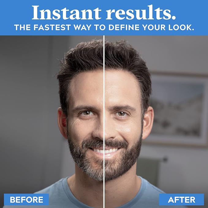 Just for Men 1-Day Beard & Brow Color, Temporary Color for Beard and Eyebrows, For a Fuller, Well-Defined Look, Up to 30 Applications, Light Brown (Pack of 2)