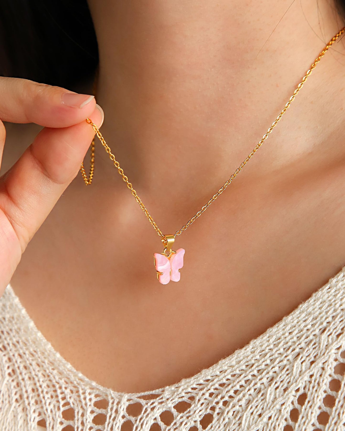 UNGENT THEM 5 Year Old Girl Birthday Gift Ideas Gifts for 5 Year Old Little Girls 5th Birthday Decorations Necklace