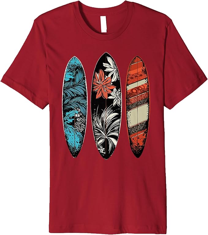 Hawaii Surfboarder lifestyle Beach Surfing Surf Summer Camps Premium T-Shirt