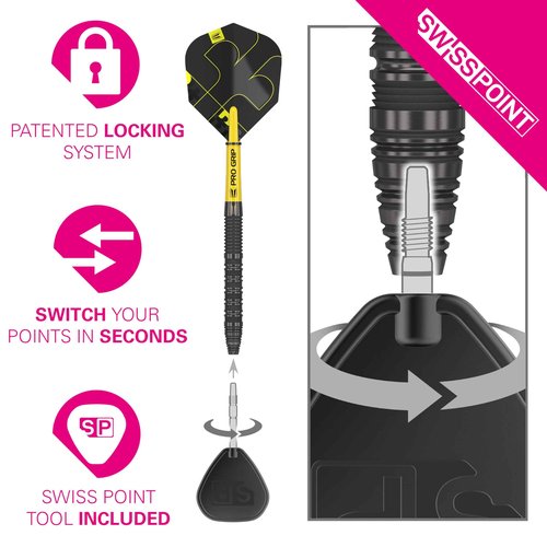 Target Darts Bolide Void 01 24G 90% Tungsten Swiss Point Steel Tip Darts Set