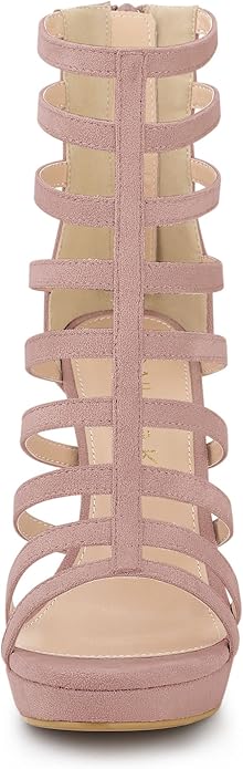 Allegra K Women's Stiletto Platform Heels Strappy Gladiator Heel Sandals