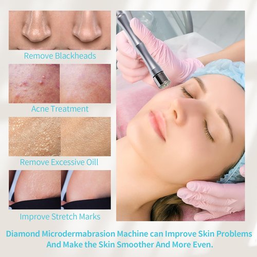REEOOH Diamond Microdermabrasion Machine for Women, 2 in 1 Professional Dermabrasion Facial Tool for Salons and Home Use, Creative Gift for Women Men