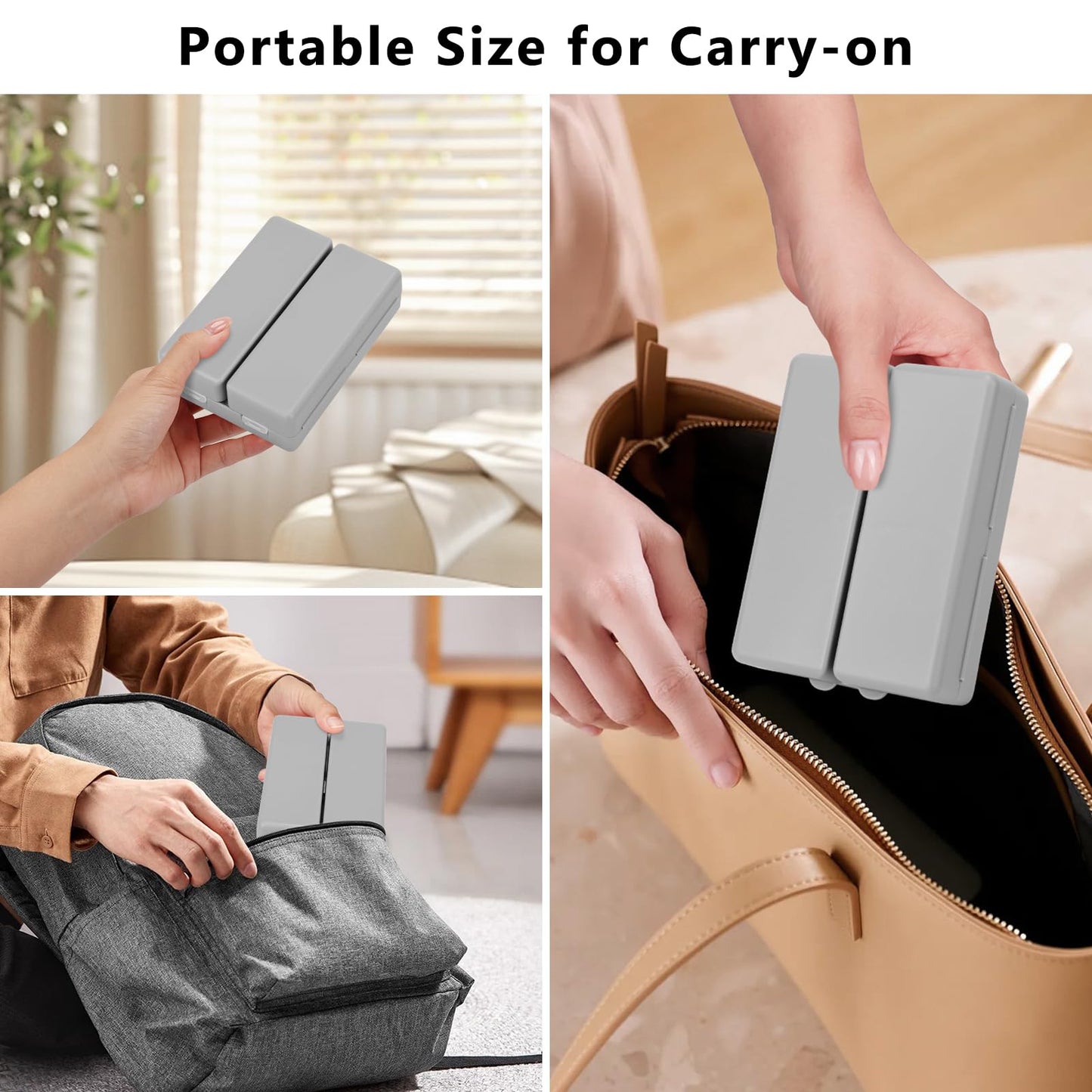 FYY 2 Pcs Daily Pill Organizer, 7 Compartments Portable Pill Case Travel Pill Organizer,[Folding Design] Pill Box for Purse Pocket to Hold Vitamins,Cod Liver Oil,Supplements and Medication-Grey