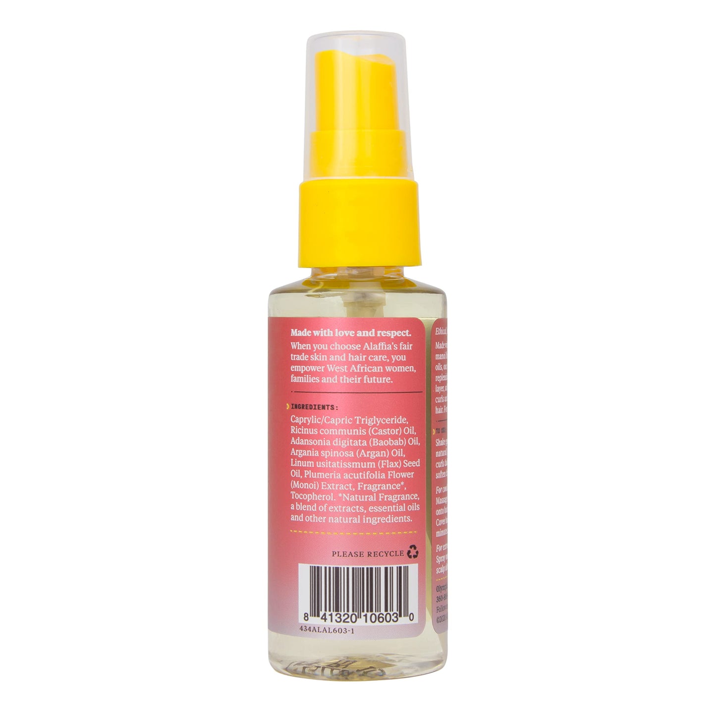 Alaffia Hair Care, Beautiful Curls Define Hydrating Oil Spray for Tight, Thick Curls, Argan Oil and Baobab, Revitalizes Dry, Dam