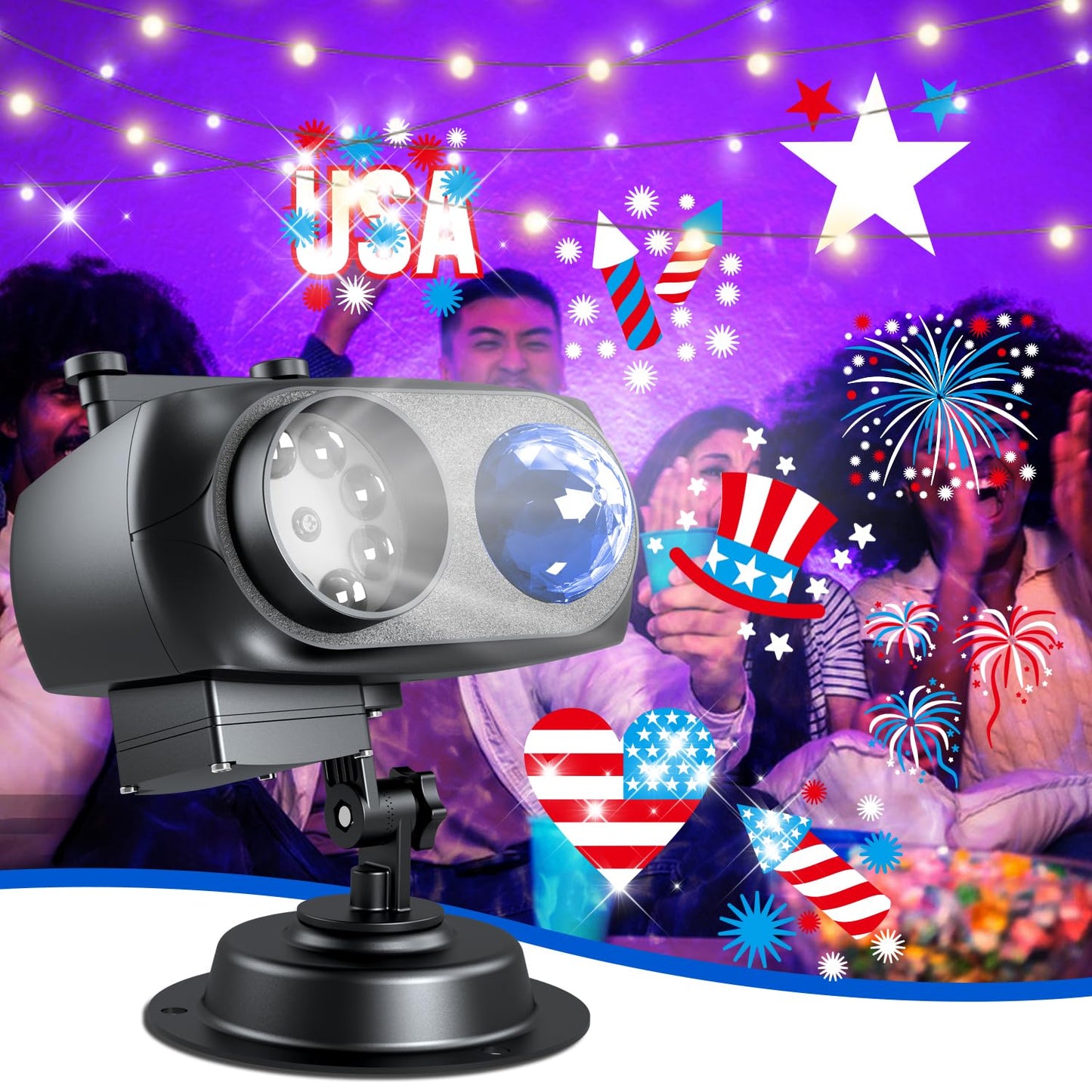 LJBESTM Christmas Projector Lights Outdoor, Halloween Projector， Holiday Projector Lights with 12 Slides for Yard Lawn, Christmas & Halloween Decor，Thanksgiving, 4th July, Easter Lighting