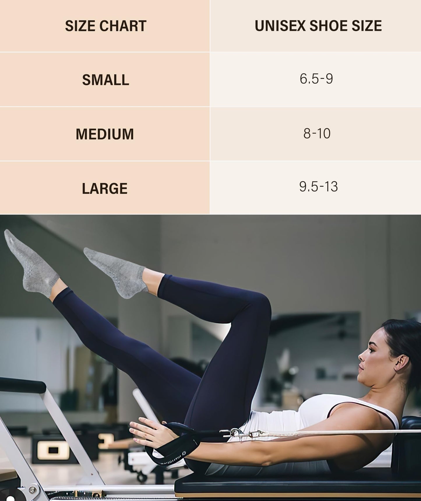 DIBAOLONG Pilates Socks with Grips for Women Yoga Socks Non Slip for Hospital, Pergnancy, Barre, Ballet, Dance, Workout 3 Pairs