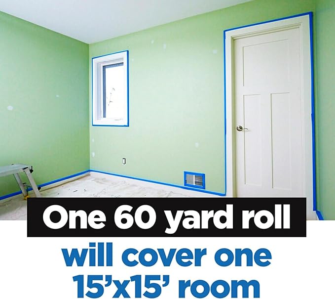 ScotchBlue Original Multi-Surface Painter's Tape, 1.41 Inches x 60 Yards, 4 Rolls, Blue, Paint Tape Protects Surfaces and Removes Easily, Multi-Surface Painting Tape for Indoor and Outdoor Use