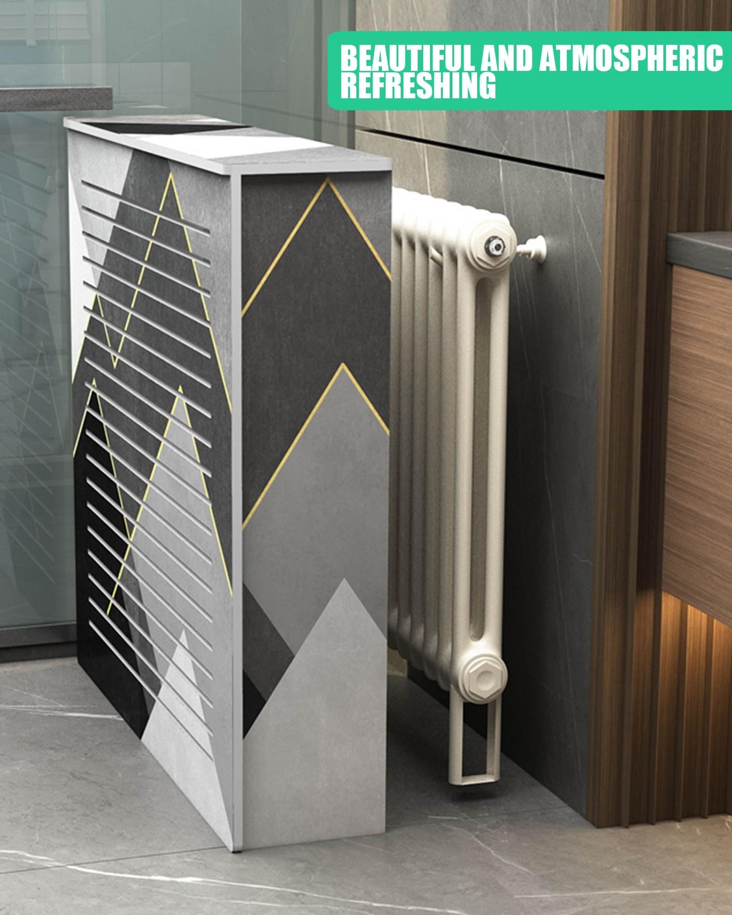 Elegant Radiator Covers For Home, Radiator Shelf Wooden Heater Covers For Radiators, Household Appliance Heating Accessories Cabinet Shelf Heating Covers For Living Room, Hallway(23.6"Lx7.9"Wx27.6"H)