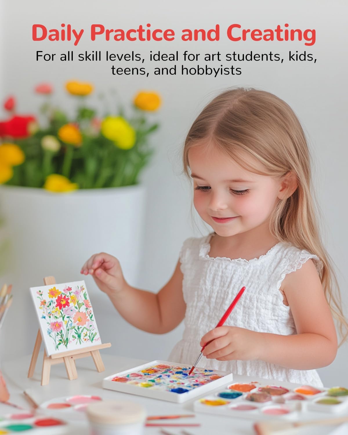 Mini Canvas Boards for Painting 36 Pack, 4x4 Inch Canvas Panels, 100% Cotton White Blank Art Supplies for Acrylics Oil Watercolor Tempera Paints