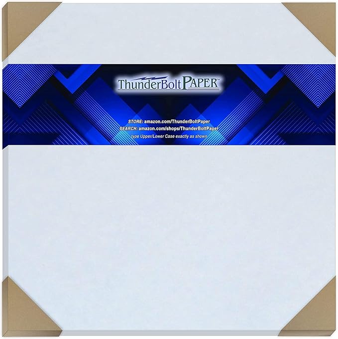 50 Light Blue Parchment 65lb Cover Weight Paper - 12" X 12" (12X12 Inches) Scrapbook Album|Cover Size - Printable Cardstock Colored Sheets Old Parchment Semblance