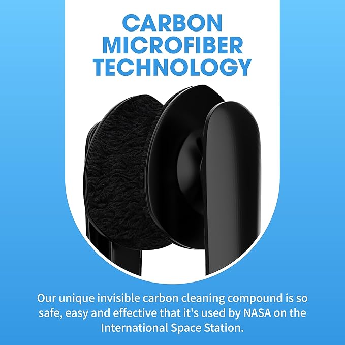 CarbonKlean Peeps Glasses Cleaner - for Eyeglasses, Reading Glasses, and More - Lens Cleaner with Carbon Microfiber Tech - Soft Touch Pink - 2 Count