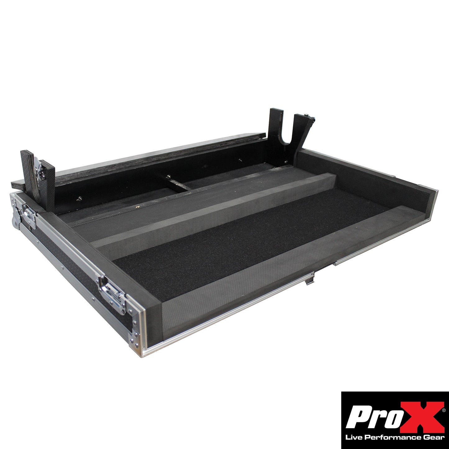 Prox Xs-Ahqu32Dhw Ata Digital Audio Mixer Flight Case For Allen & Heath Qu-32 Console With Doghouse Compartment And Caster Wheel