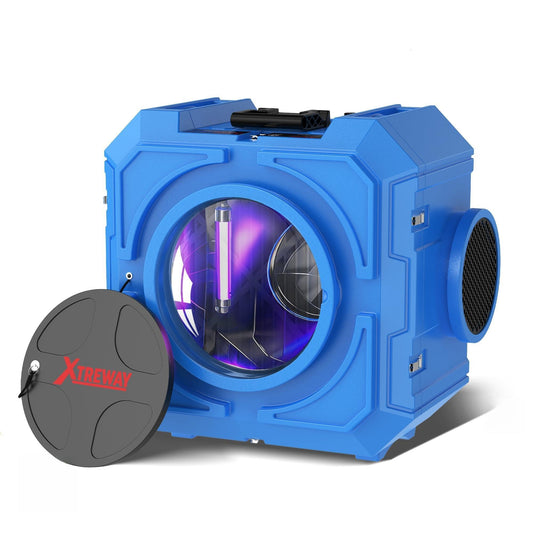 650CFM Hepa Air Scrubber with 4-Stage Filtration, Stackable Negative Air Machine, Commercial Air Purifier with MERV-10/HEPA/Carbon Filters for Water Damage, Construction, Industrial and Home Use