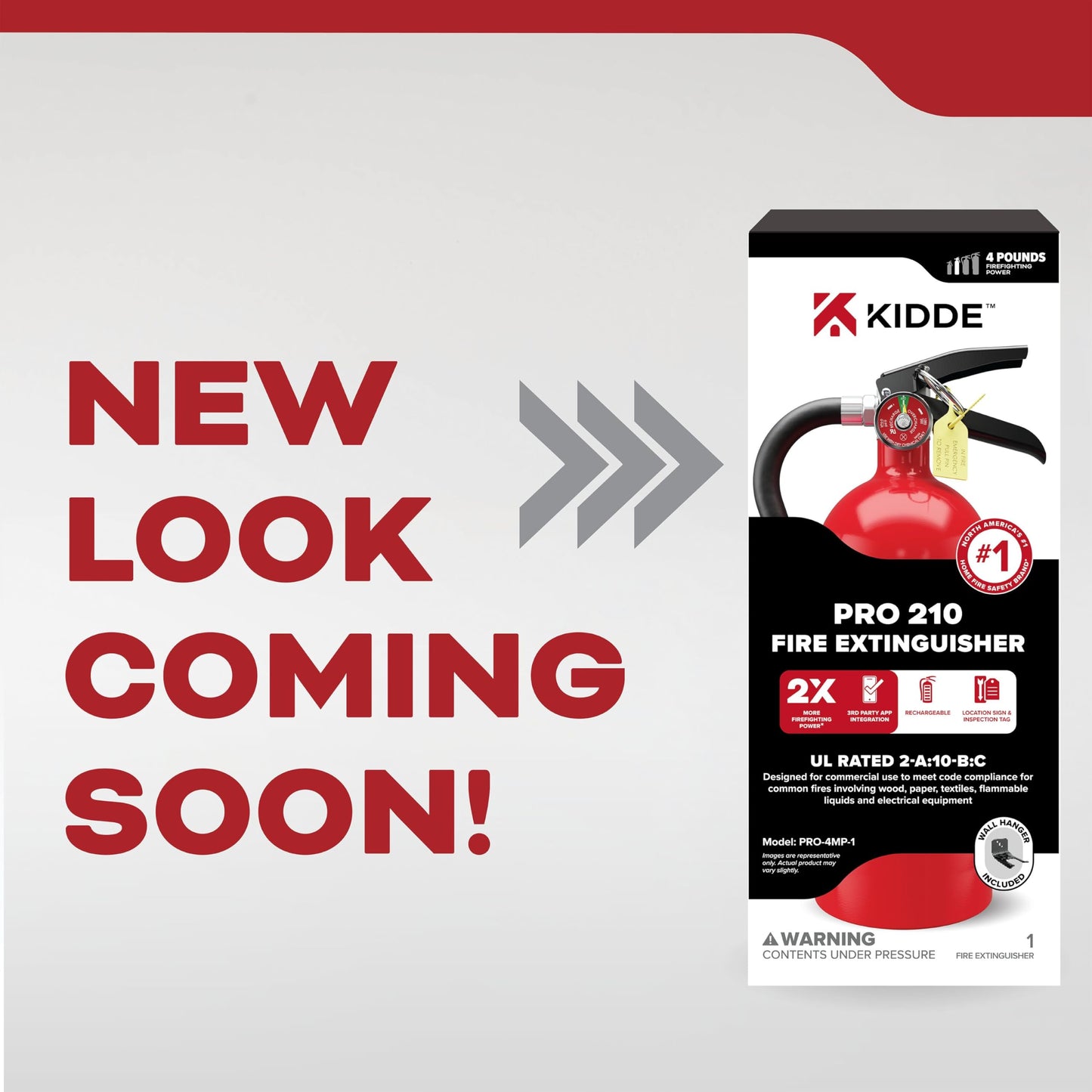 Kidde Commercial-Grade Fire Extinguisher for Office, Schools, Rechargeable, 2A10BC
