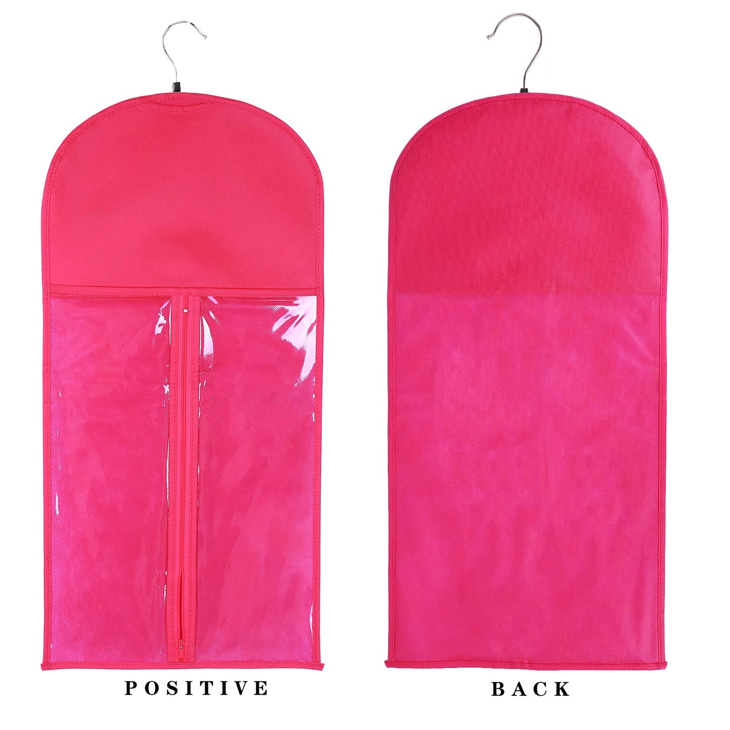 Wig Bags Storage with Hanger - 3 Packs Wig Storage for Multiple Wigs Hair Extension Storage Bag Hairpieces Storage Holder (Rose)