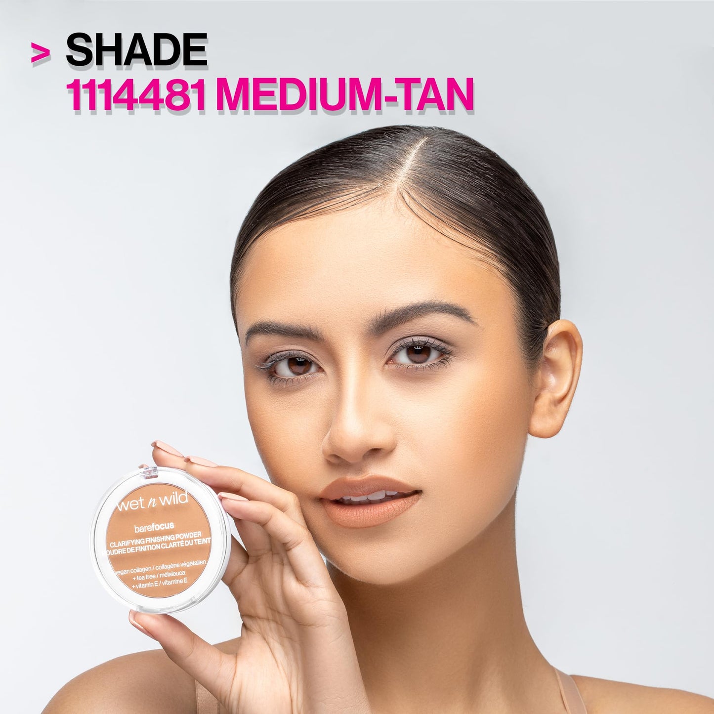 wet n wild Bare Focus Clarifying Finishing Powder | Matte | Pressed Setting Powder Medium-Tan