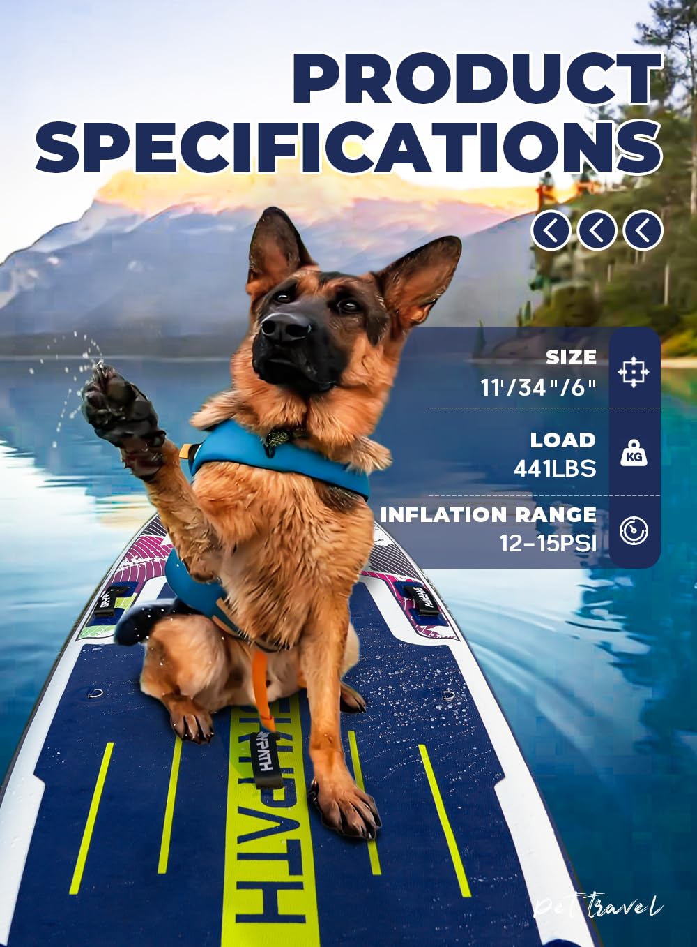 Inflatable Stand Up Paddle Board,11'*34'' Ultra-Light SUP Board, Wide Stable Family Board for Youth & Adults of All Skill Levels with Full Set of SUP Board Accessories