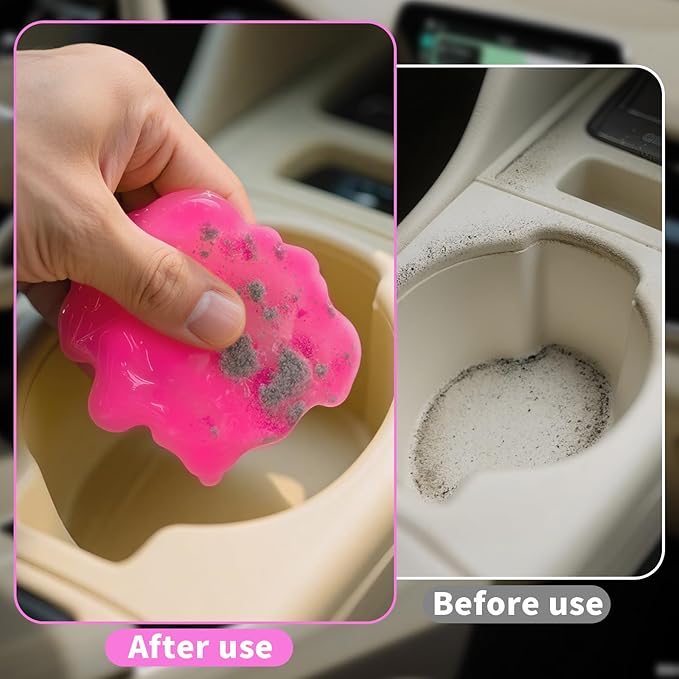 ASFSKY Car Cleaning Gel (Fruit Aroma) Cleaning Putty Universal Dust Cleaning Car Interior Cleaner Keyboard Dust Remover Car Slime Gifts for Men Women Girl Christmas Stocking Stuffers（4 Pack）