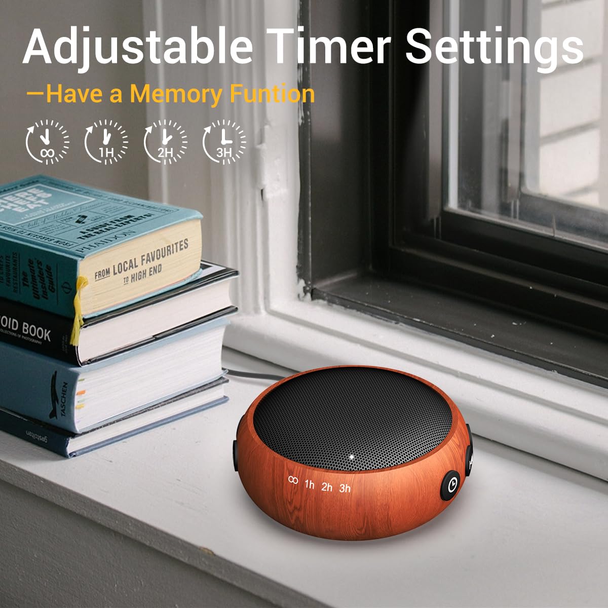 SoundMe Small Sound Machine Brown Noise Machine 30 Soothing Natural Sounds Rain Fan Pink White Noise Machine for Baby Kids Adults with 36 Volume Control Powered by AC or USB Sleep Timer