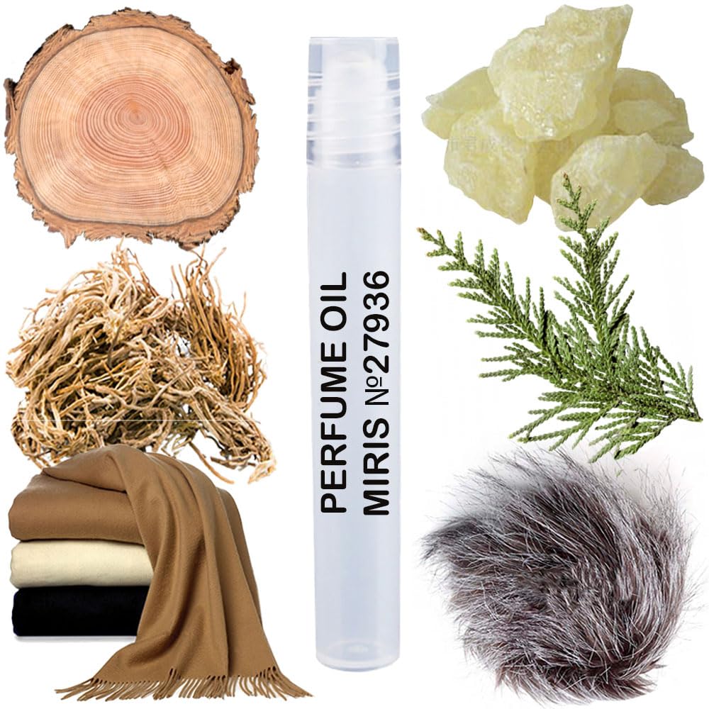 MIRIS No. 27936, Inspired by Encre Noire Pour Homme, Long-Lasting Perfume Oil for Men Roll-On, Rollerball 0.34 Fl Oz / 10 ml