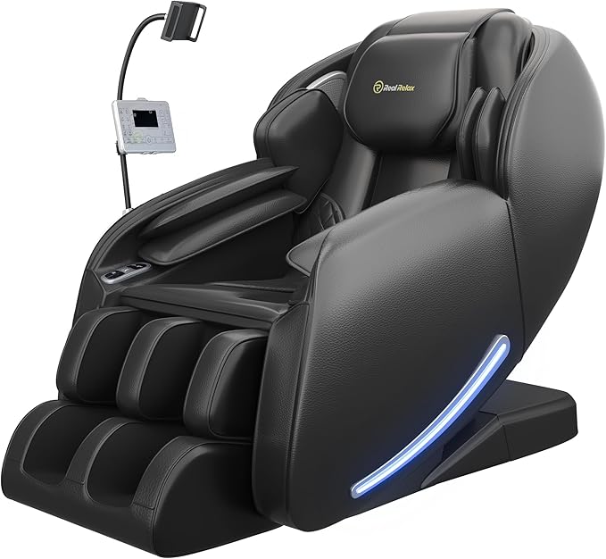 Real Relax 2026 Massage Chair Full Body,Zero Gravity SL-Track Shiatsu Massage Recliner with Upgraded Phone Controller and ...