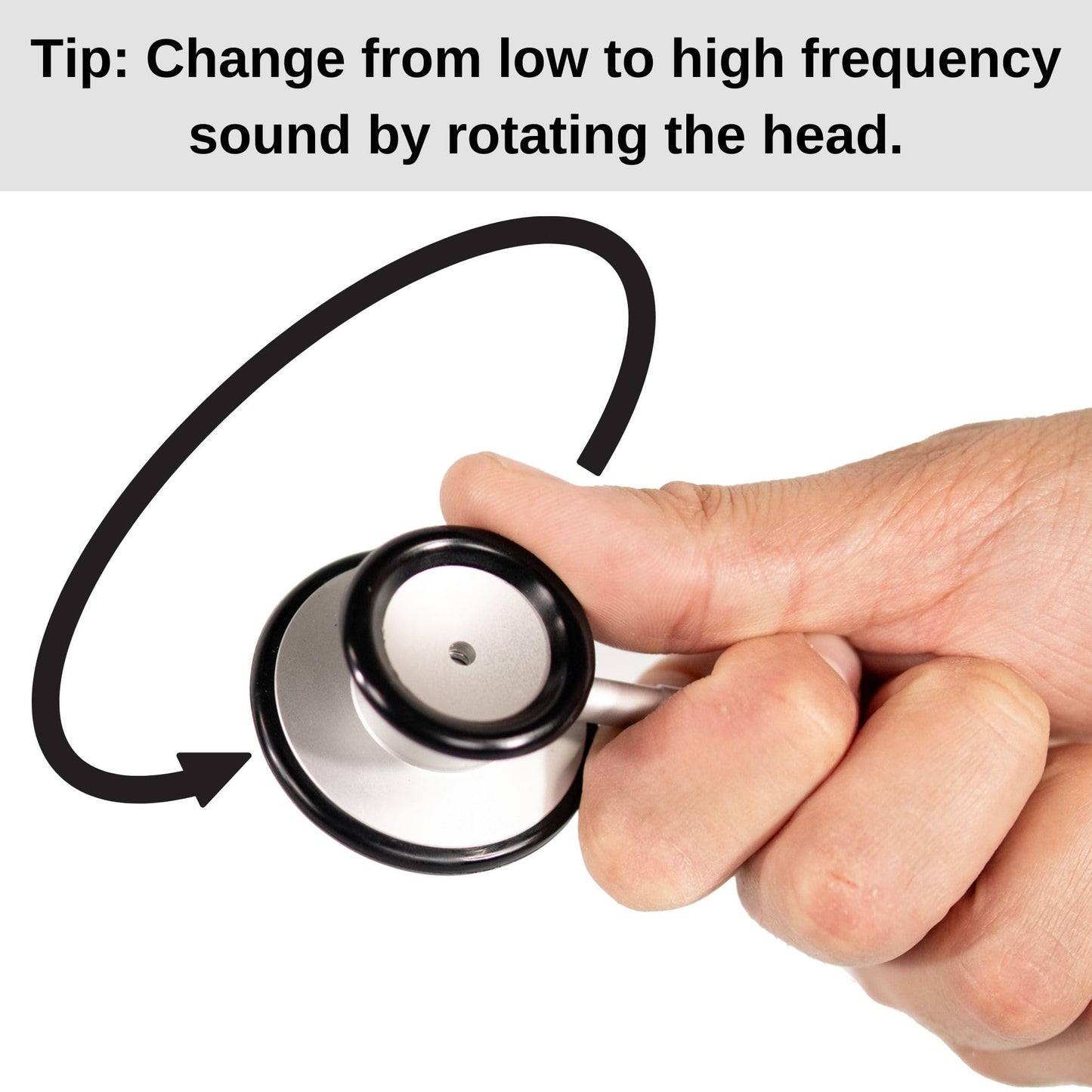 HCS Black Stethoscope, Classic Lightweight - Medical, Dual Head Stethoscopes for Nurses, Nursing School, Student Essentials, Work, Home - 22 inch Tubing