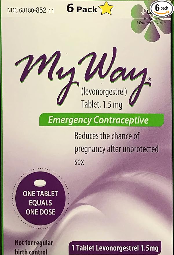 LUPIN My Way Emergency Contraceptive 1 Tablet Each (6)