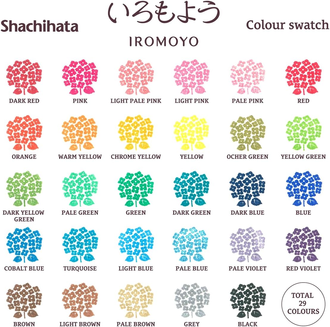 IROMOYO WARABE Stamp PAD, Small Traditional Japanese Ink Colour, Oil-Based Ink pad - Black
