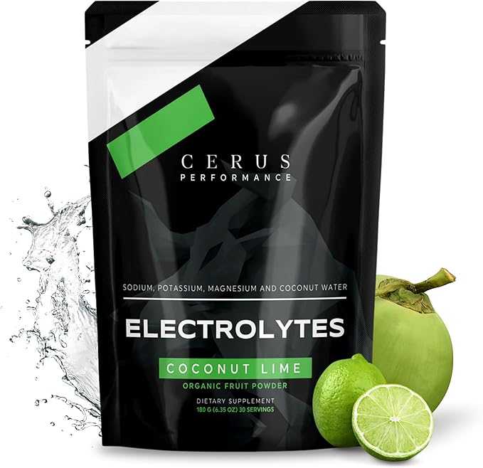 Cerus Performance Electrolyte Powder – Coconut Lime Flavor, 30 Servings, Zero Sugar, Coconut Water & Real Fruit for Endura...