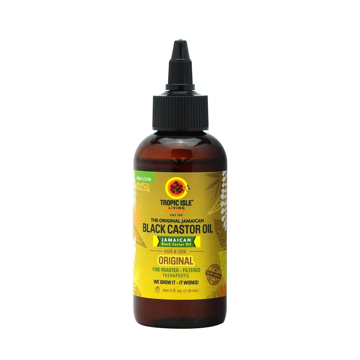 Tropic Isle Living Jamaican Black Castor Oil | Rich in Vitamin E, Omega Fatty Acids & Minerals | For Hair Growth Oil, Skin Condi