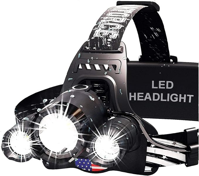 DanForce Headlamp. USB Rechargeable LED Head Lamp. Ultra Bright LUMINUS 1080 Lumen Headlamp Flashlight + Red Light. HeadLa...