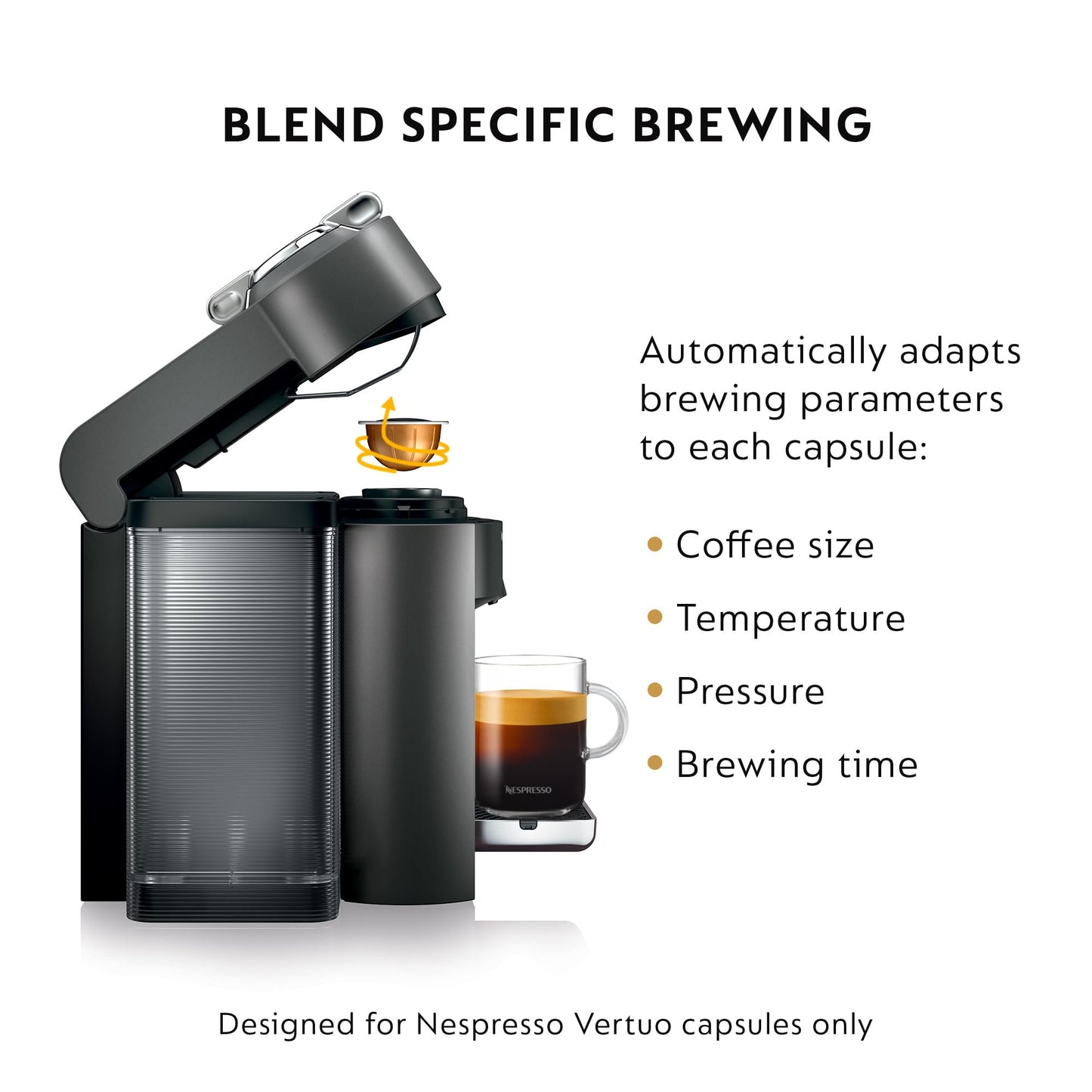 Nespresso Vertuo Coffee and Espresso Maker by De'Longhi, Titan