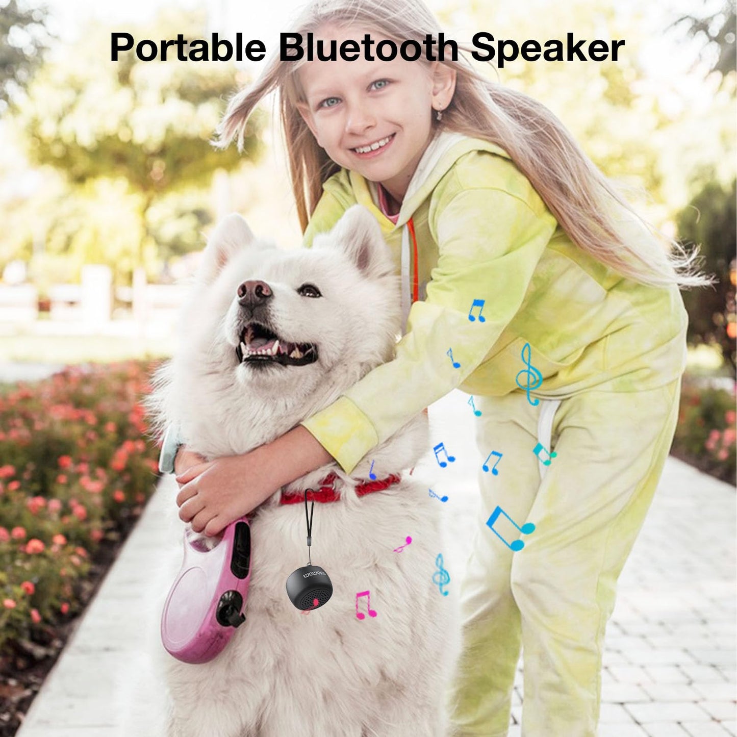 MOMOHO Mini Bluetooth Speaker, Tiny Gifts with TWS Pairing, Small Bluetooth Speaker for Outdoor and Indoor, Built-in Mic(Black)