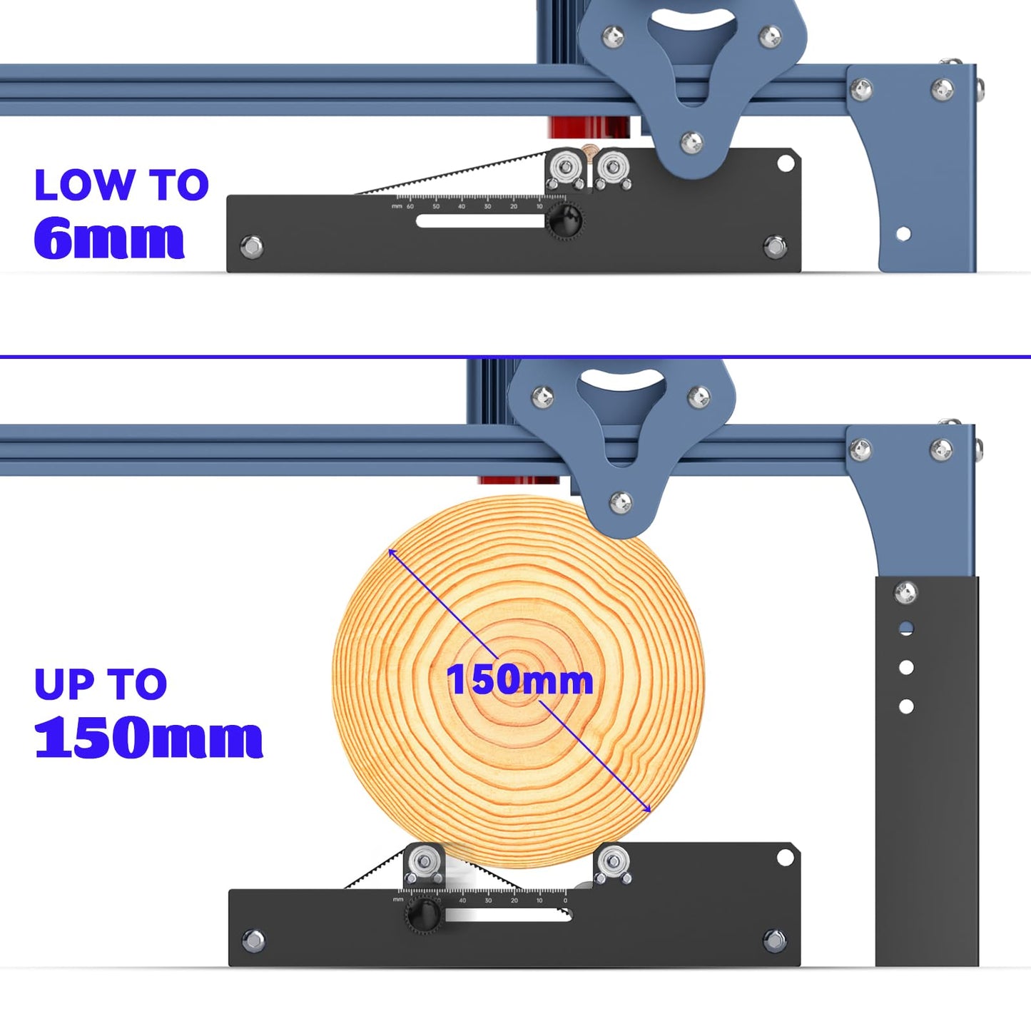 SCULPFUN Laser Rotary Roller, Laser Engraver Y-axis Rotary Module for Engraving Machine, 360° Engraving Cylindrical Objects Cans, Compatible with Most Laser Engraving Machines