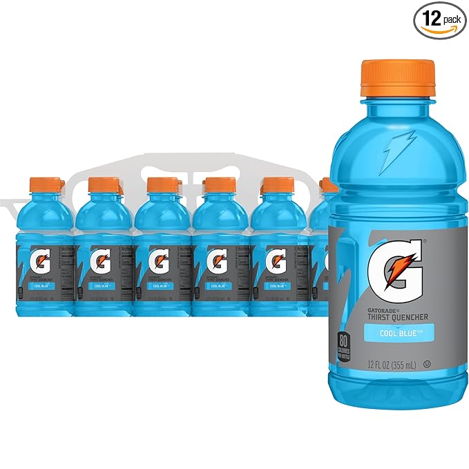 Gatorade Thirst Quencher, Cool Blue, 12 Fl Oz (Pack of 12)