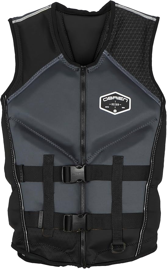 O'Brien Men's Recon US Coast Guard Approved Level 70 Buoyancy for Waterskiing, Wakeboarding, Surfing and Boating, Red, Large