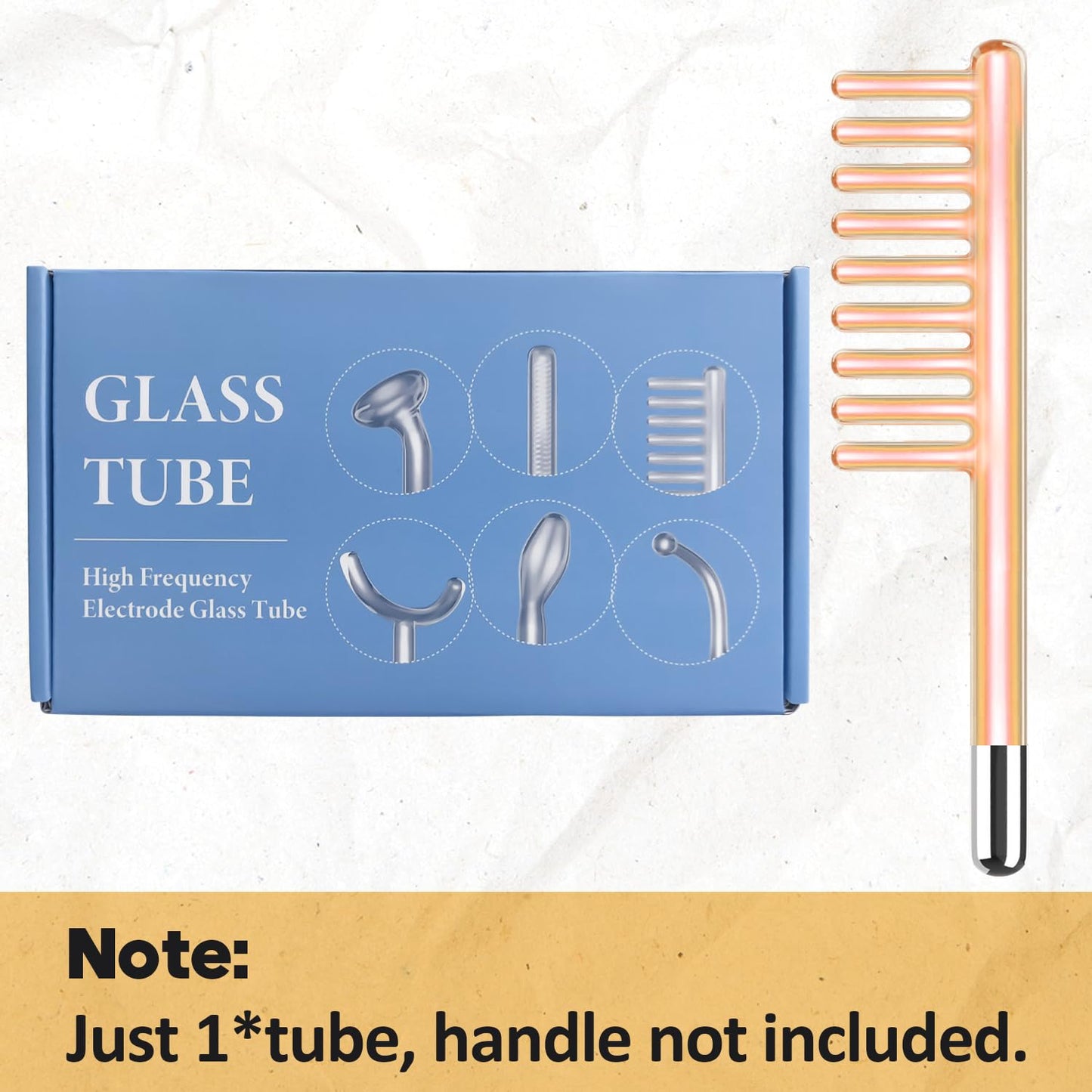 Comb Glass Tube Replacement for TUMAKOU Facial Device - Orange Accessory