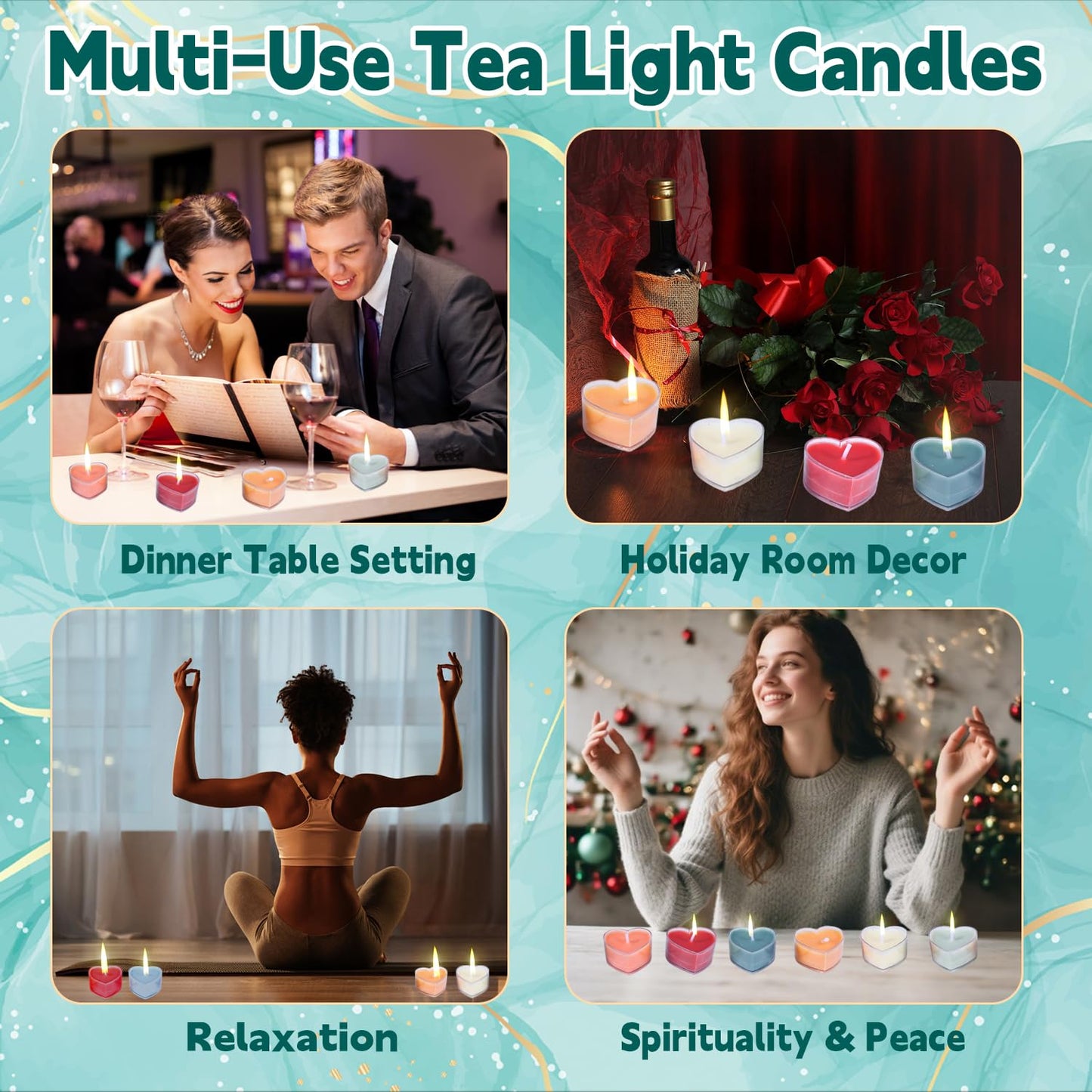 Heart-Shaped Advent Calendar 2025 for Women - 24 Days Scented Candles Gift Set, Christmas Countdown Calendar with Premium Fragrances, Xmas Birthday Gift for Mom, Daughter & Girlfriend