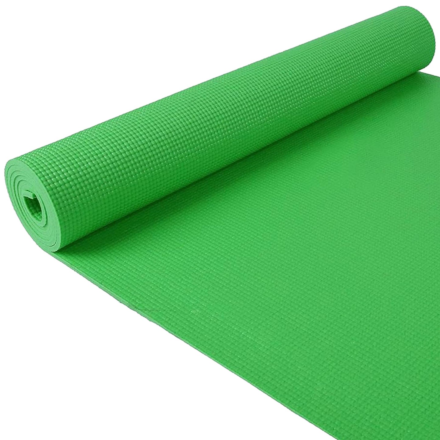 Fitvids 1/4-Inch High Density Thick Non Slip Yoga Mat with Knee Pad and Carrying Strap for Workout, Pilates, Gym Home Exercise, Green