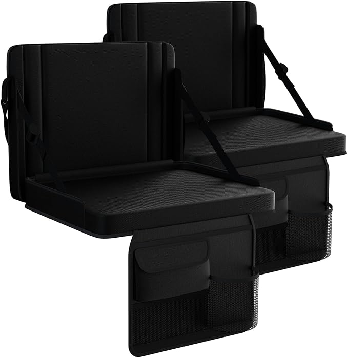 janiry Stadium Seats with Back Support 2PACKS Adjustable Bleacher Chairs with Back and Cushion Bleacher Seat with Cup Holder, Carry Handle & Shoulder Strap for Outdoor Sports Events, Picnics, Beaches