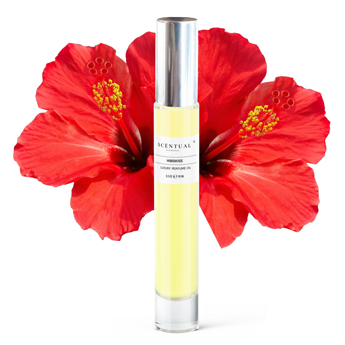 Scentual Fragrances, Luxury Perfume Oil, Ultra-Concentrated Women Roll-On Fragrance Oil, Long Lasting Rollerball Travel Mini Perfume, Vegan, Alcohol & Cruelty Free 10ml (HibisKiss)