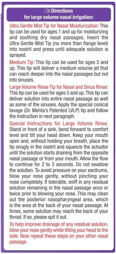 NeilMed NasaMist All in One Multi Purpose Saline Spray, 6.3 Fl Oz