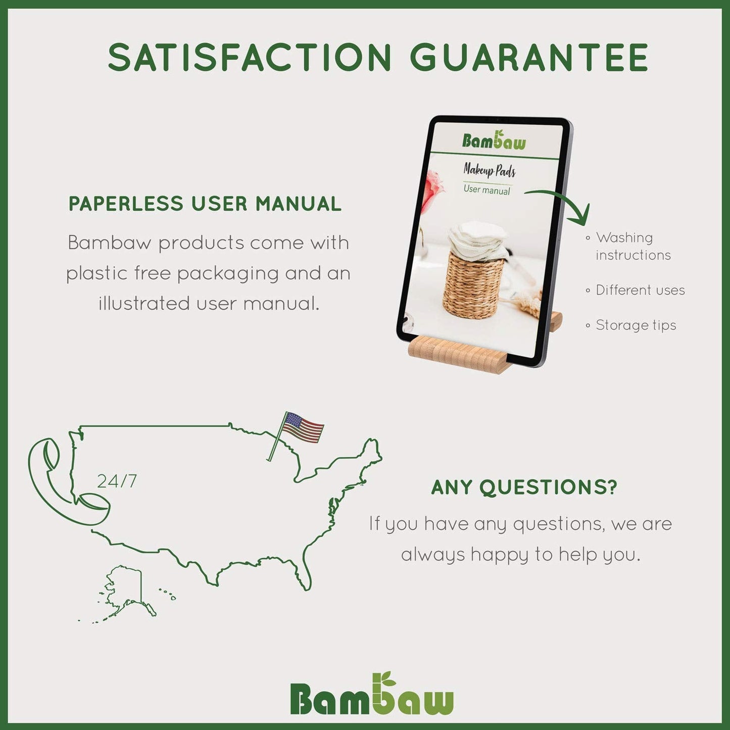 Bambaw Reusable Cotton Rounds for Face, 16 Rounds with 1 Bag for Laundry & Storage, Reusable Cotton Pads for Face, Soft & Exfoliating Eye Makeup Remover Pads