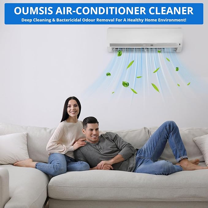 Air Conditioner Cleaner, Professional Cleaner Foam Spray, Foaming Coil Cleaners for AC Unit, Heating, Refrigerator, Multifunctional Cleaner Spray Bottle Breaks Down Dirt, Dust and Grease 1 Pack