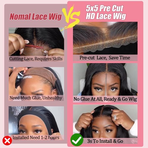 Olimaruly 18 Inch Body Wave Wig: Human Hair, 5x5 HD Lace Closure, Glueless, 180% Density, Wig Lace Front, Ready to Wear