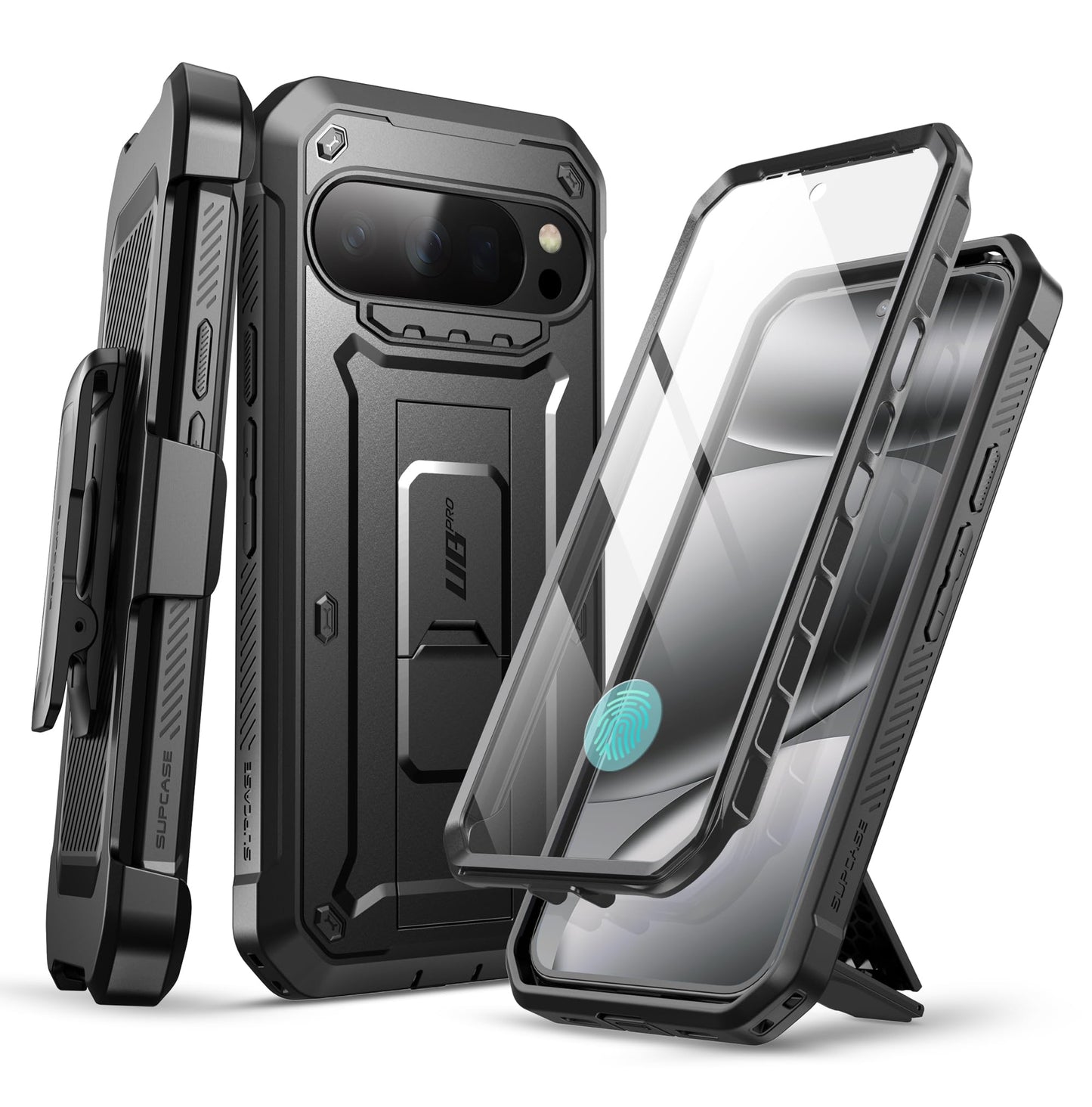 Supcase For Google Pixel 10 Pro Xl Case With Screen Protector (Unicorn Beetle Pro), [Built-In Stand & Belt-Clip] [Military-Grade