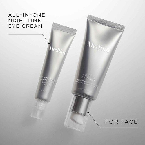 Medik8 Crystal Retinal Ceramide Eye 6 - Gentle Vitamin A Eye Cream - Reduces Appearance of Wrinkles - Perfect for Sensitive Skin - 0.5 oz